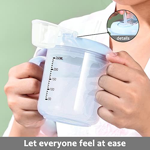 SNOWIE SOFT Sipper Bottle for Kids 260ml with Calibrated Scale and Soft Straw | BPA Free Silicone Blue