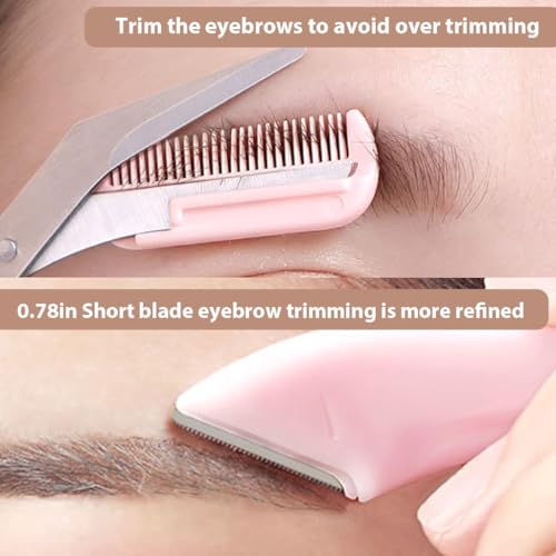 MAYCREATE® Eyebrow Trimmer Kit Set 12PCS Grooming Includes Brush Razor Tweezer Makeup Tools Women Men