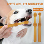Qpets® 2Pcs Dog Toothbrush with Tongue Scraper for Dogs, Puppies, Cats, and Small Pets, Soft Silicone Pet Toothbrush for Easy Teeth Cleaning, Massaging, Soothing Gums, Fresh Breath with Storage Box