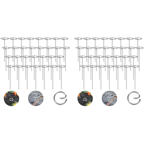 HASTHIP® 60PCS Garden Landscape Staples for Securing Fabric Outdoor Heavy Duty Tent Stakes Multi Camping Windproof Nails Hard Steel Ground Pegs 5.9 in