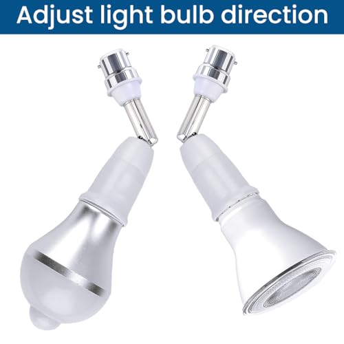 ELEPHANTBOAT® B22 to E27 Light Socket Converter Extender Flexible 360 Rotatable Adapter Bulb Lamp Holder Fit for LED CFL Halogen 3PCS