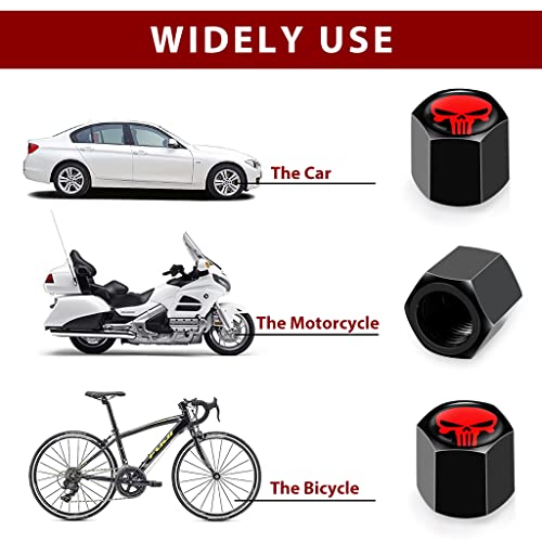 ZIBUYU® 12PCS Car Tyre Valve Caps Carbon Alloy Stem Covers Tire Valve Corrision Resistant Wheel Air for Cars Trucks Bicycles Motorcycles Universal 8mm Inner Dia