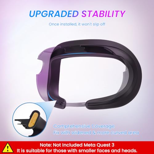 ZORBES® Protective Case for Meta Quest 3, Protective Shell Cover for Oculus Quest 3, VR Accessories for Meta Quest 3 Protective Shell Cover, Lens Cover, Tempered Film, Joystick Caps, No Quest 3