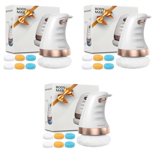 HANNEA® Body Massager Electric Shoulder Back Full for Neck Arm Lumbar Leg Vibration Muscle with Stepless Adjustment Knob Beauty Sculpt 3PCS