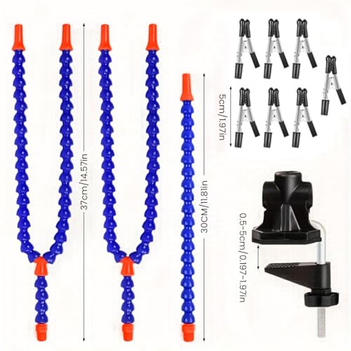 Serplex® Wire Welding Aid Third-Hand Tool Desk Soldering Station Soldering Helping Hands with 5 Flexible Alligator Clip Arms Screw Fixed Soldering Station with Integrated Holder PCB Holder