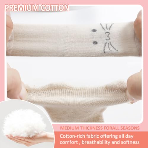 SNOWIE SOFT 5 Pairs Baby Socks Set 0 to 6 Months, Antislip Socks for New Born Baby, Non Slip Grip Ankle Socks with Non Skid Soles Infants Socks for Toddler Girls Boys 6-12 Months Baby Shower Gifts