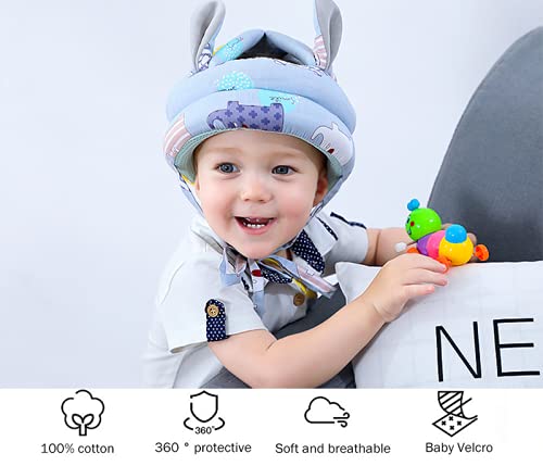 SNOWIE SOFT® Baby Head Protector, Adjustable Size Baby Learn to Walk Or Run Soft Safety Helmet, Infant Anti-Fall Anti-Collision,for Baby Months~5 Years Old (Multi-Colou 5)