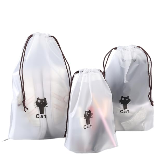 ZIBUYU® 10Pcs Clear Drawstring Shoe Bags for Travel
