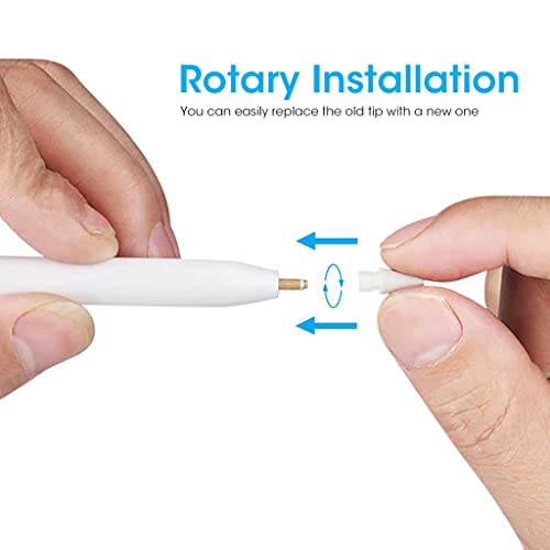 ZORBES® 2Pack Replacement Nib for Apple Pencil 1st Gen with Magnetic Cap Pen Nibs for iPad Pro Not Included 1 Cap 2 Nibs 2PCS