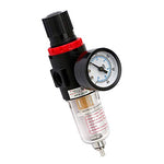 Verilux® Air Pressure Regulator Water Separator Trap Filter Airbrush Compressor (Black)
