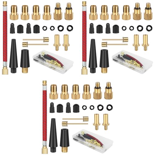 STHIRA® Bicycle Valve Adapter Kit with Box Set of 63PCS French Universal Adapters Car Air Pump