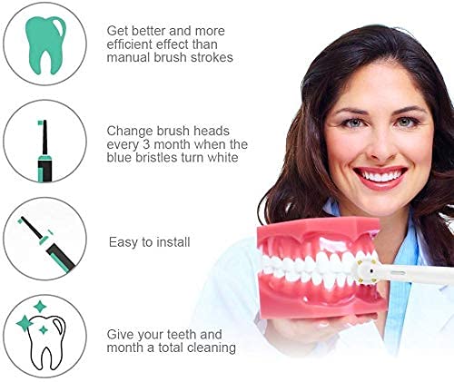 MAYCREATE Replacement Toothbrush Heads for Oralb with 16° Angled Bristles | Pack of 4