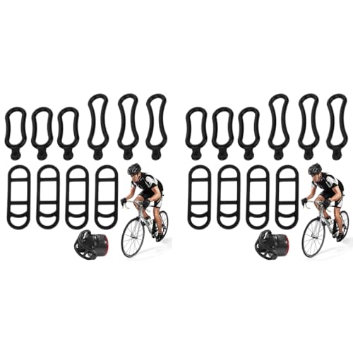 Proberos® 20PCS Bicycle Silicone Bands Handlebar Mounting Straps Elastic Flexible Rubber for Bike Light Phone Speaker Holder