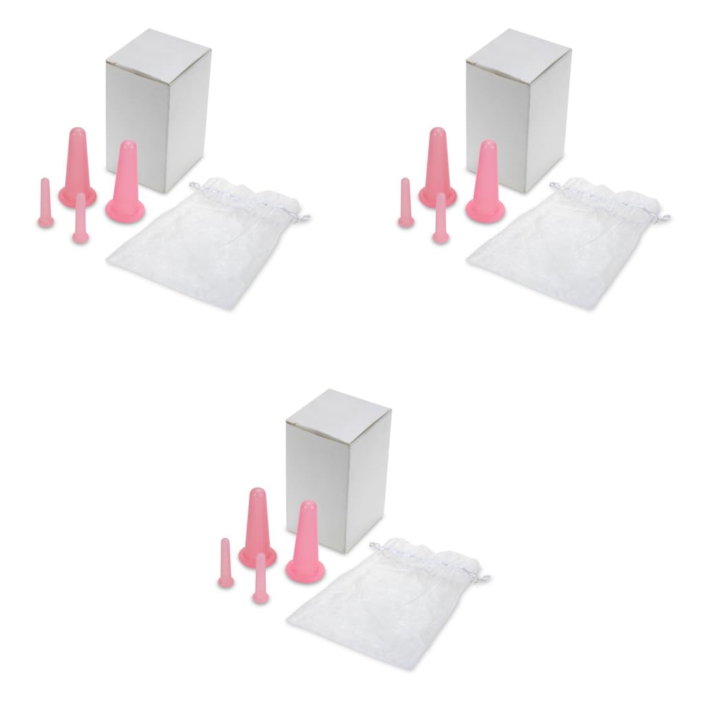 ZIBUYU Facial Cupping Kit with 12 Silicone Cups in 2 Sizes for Face and Neck Massage | Helps Lymphatic Drainage and Reduces Puffiness