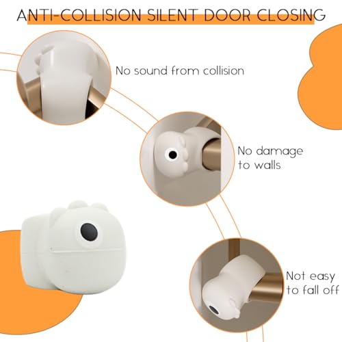 SNOWIE SOFT® Silicone Lever Handle Knob Cover Door Cushion Guard Set of 6PCS Stopper Childproof Finger Pinch Universal Guards