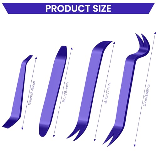 STHIRA® 21PCS Vehicle Pry Tools Trim Removal Panel Bars Fasteners Pullers Multifunctional Poppers Repair for Removing Panels Dashboards Car Stereos