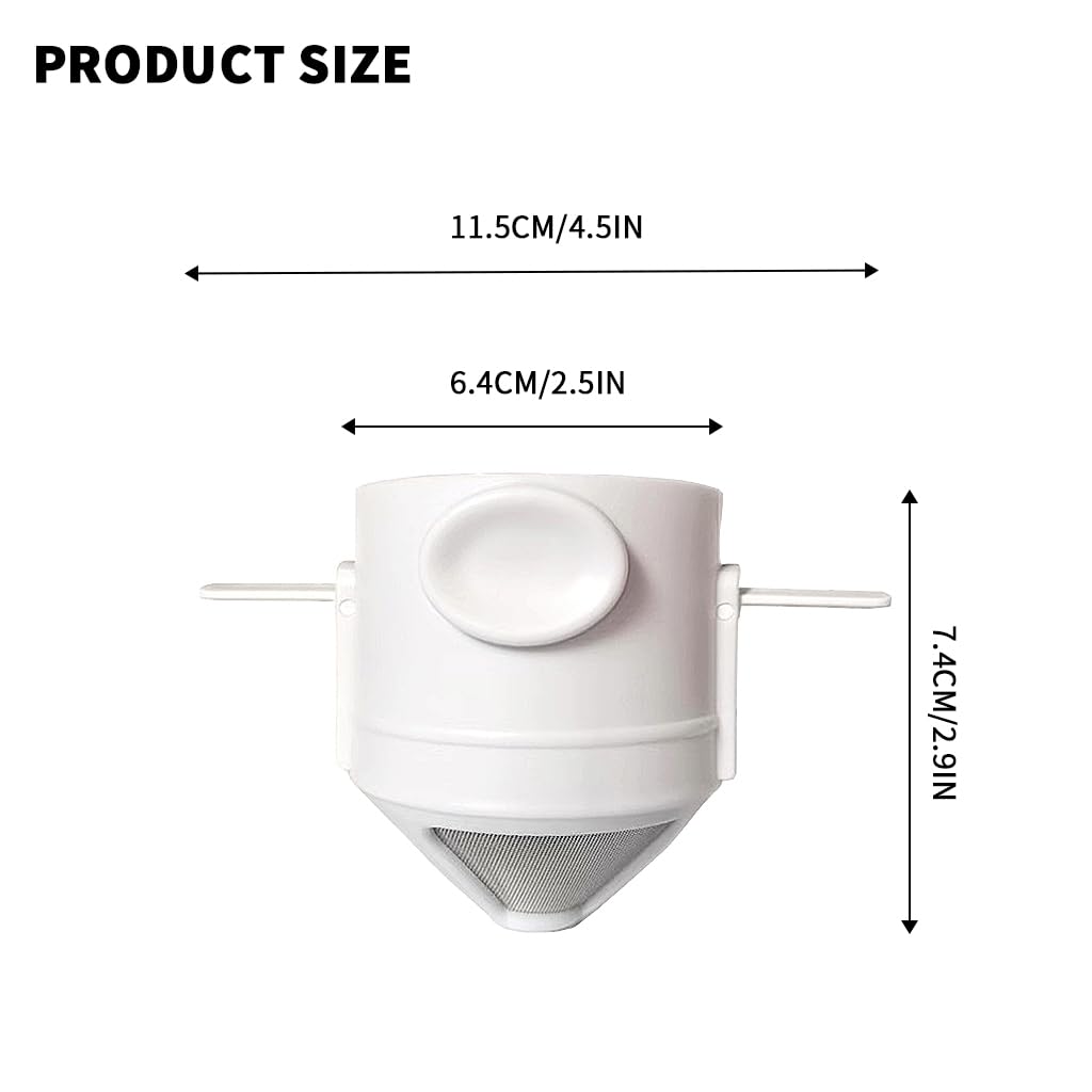 Supvox Filter Coffee Maker with Dual Mesh Bottom Cup and 2.9–4.3 in Foldable Design | 304 Stainless Steel Paperless Dripper