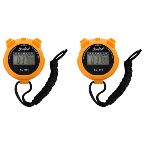 Optifit® Digital Stopwatch Timer 1100s LCD with Alarm Clock Time Display Press Button Control for Coaches Teacher Trainer 2 PCS
