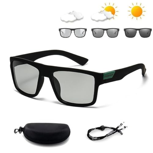 Proberos® Polarized Driving Sunglasses Men Square Matte Frame Eyewear Outdoor Sport Cycling UV Protection Glasses