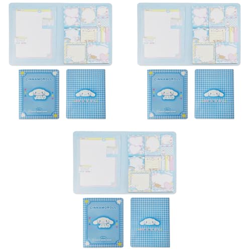 HASTHIP® 330 Sheets Kawaii Sticky Notes Set Cute Cinnamoroll Themed Cartoon with Lined Letter Papers 8 Packs 3 Tabs for Scrapbooking School Office Supplies 990PCS