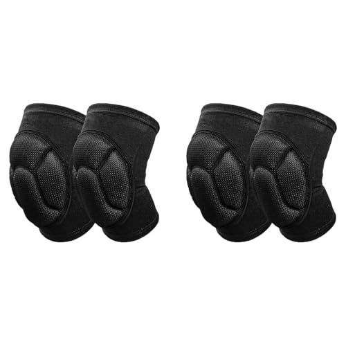 ZIBUYU® Sozzumi Knee Caps for Women Men Anti-Collision Cushion Pain Pad Supports Safety Guard Protector Running Walking Dancing Gym Black 1 Pair 2 PCS
