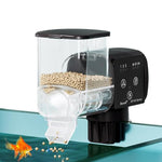 Qpets® 250ml Automatic Fish Feeder Aquarium Automatic Fish Feeder with 3 Timer, Moisture-Proof Fish Food Dispenser Electric Auto Fish Food Dispenser Adjustable Feeding Amount(Not Including Battary)