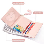 PALAY® Fashion Girls Cute 3D Cat Face Glitter Ears Wallet with Tail Tri-folded Wallet ID Card Case with Zipper Pocket