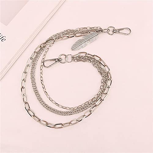 PALAY Pants Chain with Clip Fastening for Punk Dancer and Biker Style | 60–80cm Silver Metal
