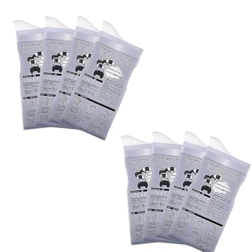ZIBUYU® 8Pcs Disposable Urine Bags for Men & Women (700CC) Portable Leak-Proof Urine Collector, Urobag, Pee Safe for Travel, Camping, Hiking, Flights & Emergency Use
