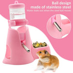 Qpets® Hamster Food Feeder Small Pet Feeding Bowl Automatic Water Dispenser 2 in 1 Small Pet Feeding Bowl for Cage No Dripping Water Dispenser for Hamster, Hedgehog, Guinea Pig