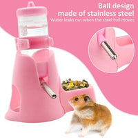 Qpets® Hamster Food Feeder Small Pet Feeding Bowl Automatic Water Dispenser 2 in 1 Small Pet Feeding Bowl for Cage No Dripping Water Dispenser for Hamster, Hedgehog, Guinea Pig