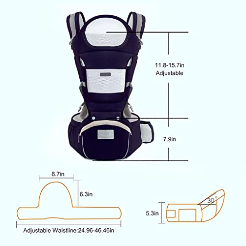 SNOWIE SOFT® 6-in-1 Baby Carrier with Lumbar Support 360 All-Position Wrap Front and Back Backpack for Breastfeeding Newborn Infant Toddler 7-66 Lb Purple 2 PCS