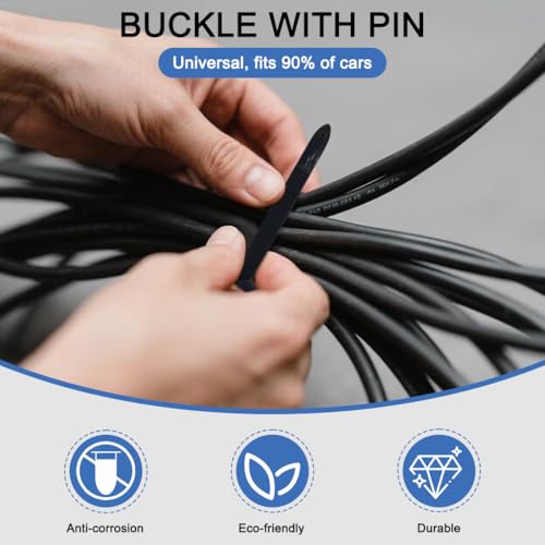 STHIRA® 100Pcs Nylon Cable Ties Automotive Panel Retainer Ties, T-Type Push Mount Cable Tie for Securing Cables or Small Panels Components, Screw or Nuts Alternatives