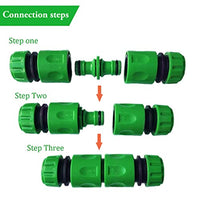 HASTHIP® 10Pcs Hose Pipe Connector for Tap & Garden Hose, Universal Tap Connector with 2 Double Male Snap Connector & 6 Hose End Quick Connector & 2 Hose Tap Connector, Suit for 1/2in 3/4in