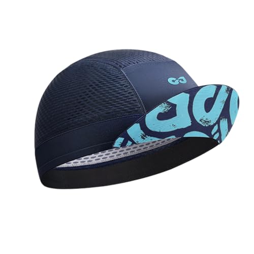 Proberos® Cycling Cap Cooling Cycling Hat with Sun Visor Sun Protection Skull Cap for Men Women Under Helmet Men's Adjustable Caps Blue
