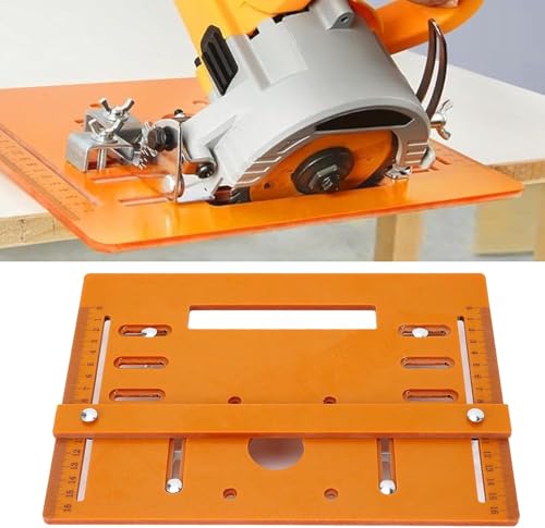 Serplex® Adjustable Cutting Machine Bakelite Guide with 5mm Durable Engineering Plastic, Universal Compatibility for 4-inchCircular Saws, Accurate Scale Markings, Woodworking Accessory, 28x20cm