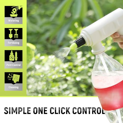HASTHIP® Electric Sprayer for Plants with Metal Long Nozzle USB Rechargeable Handheld Smart Timer Without Bottle 3PCS