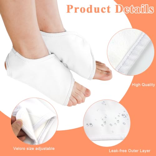 HANNEA® 4PCS Castor Oil Pack Wrap for Ankle Reusable for Feet Compress Women Men Support Plantar Fasciitis Relief
