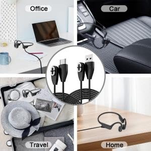 Verilux Charging Cable for Shokz Headphones featuring Magnetic USB C Connection 3.3ft | 2 Pack