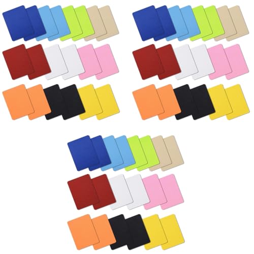 ZIBUYU® Cloth Sticker Patches Iron on for Clothing 60PCS Colorful Pure Color Applique 3.8''*5'' Each