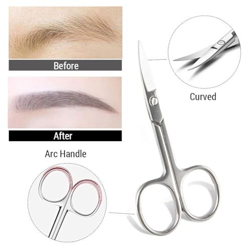 MAYCREATE Eyebrow Trimmer Kit Set of 6Pcs Eyebrow Grooming Kit Includes Eyebrow Trimmer Eyebrow Brush Trimmer Eyebrow Razor Eyebrow   Brush Tweezer Beginners Makeup Tools for Women Men