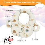 SNOWIE SOFT® Bottle Holder for Baby, Vomiting-Proof Baby Feeding Pillow for 6-18 Monthes Soft Cotton Neck Baby Lounger Pillow Baby Bottle Holder Self-Feeding Baby Baby Bib My Breastfeeding Pillow