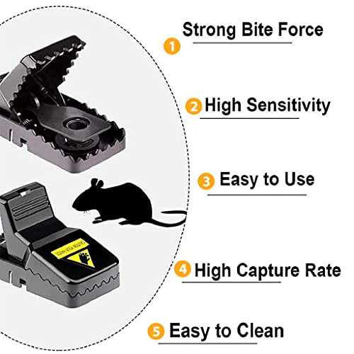 HASTHIP® 6PCS Rat Traps House Garden Patio Reusable Mouse for Mice Rats Chipmunks Squirrels Hamsters and Other Rodents Quickly Slam Killer Indoor Outdoor