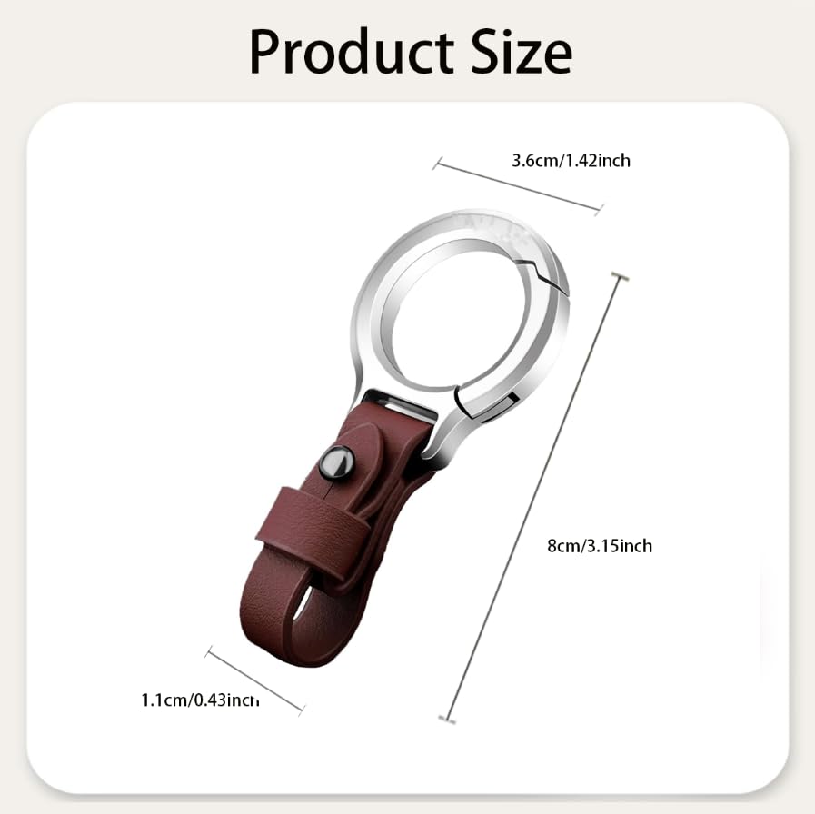 Zibuyu Car Leather Keychain for Secure Key Organization with Zinc Alloy Hook | Gift for Men and Women