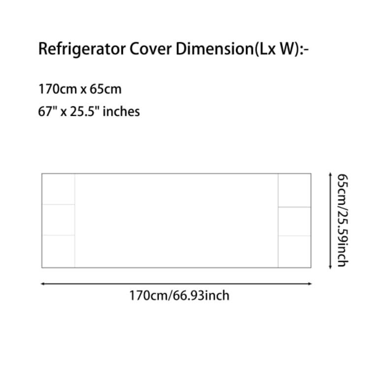 ZIBUYU Fridge Cover Top with Multi Pocket Storage for Kitchen featuring Waterproof Polyester | Dustproof Protection for Front Load Appliances