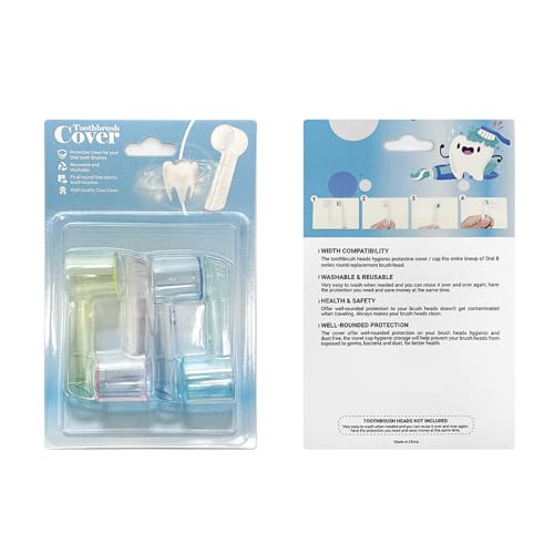 ZIBUYU® 4 Pack Toothbrush Covers Compatible with Replacement Heads