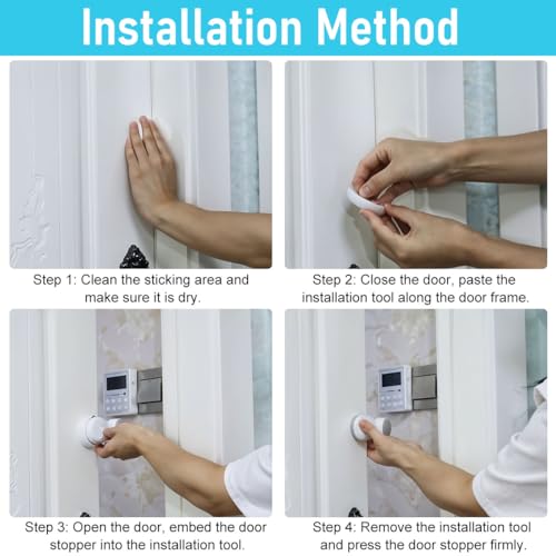 SNOWIE SOFT® 6PCS Door Stopper Baby Safety Anti-Pinch Finger Guard for Kids Flexible Anti-Close Slam Self Adhesive Proofing for Home