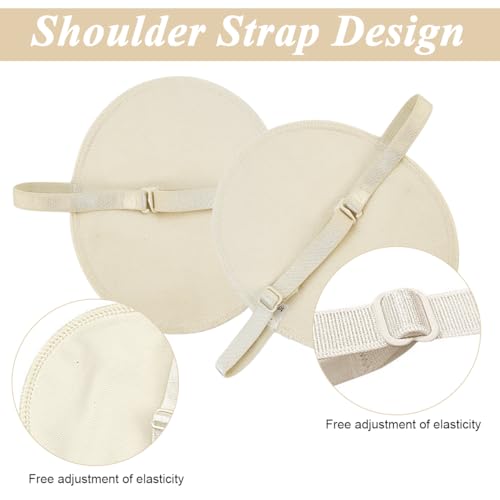 MAYCREATE® 2 Pairs Underarm Sweat Pads for Men Women Washable Reusable Cotton Anti-Slip Quick Dry Anti-Odor Invisible Straps Lightweight Beige Absorbs Armpit Daily Use India 3 PCS