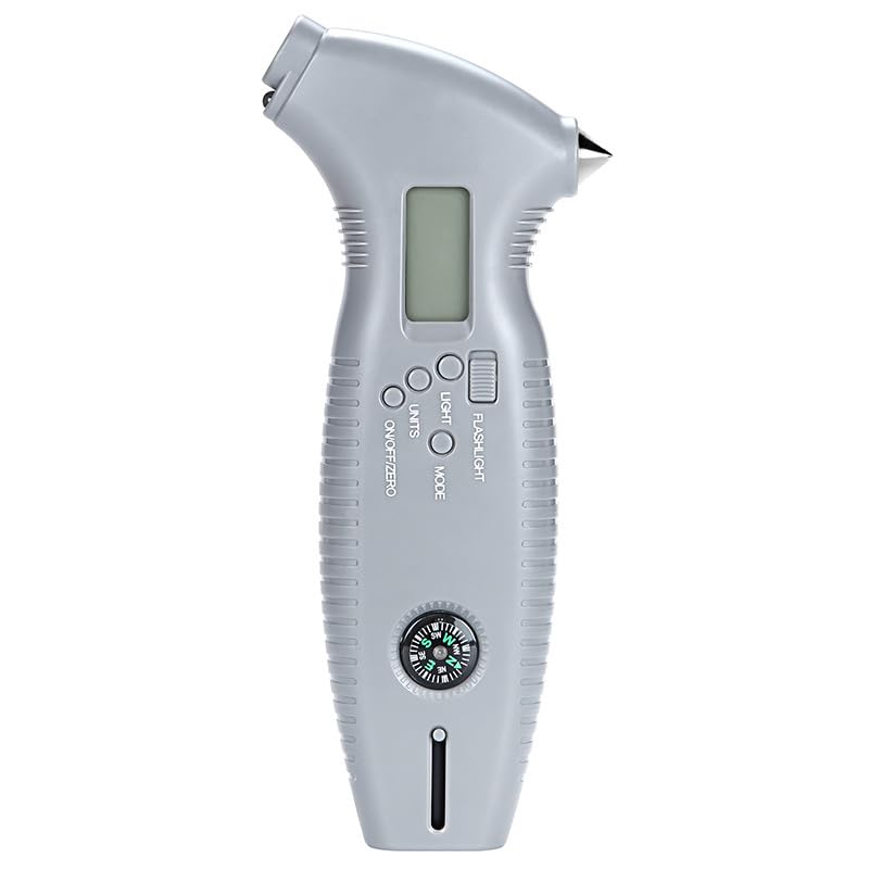 STHIRA Digital Tyre Air Pressure Gauge for Cars with 0–200 PSI LCD Display | 8 in 1 Safety Tool