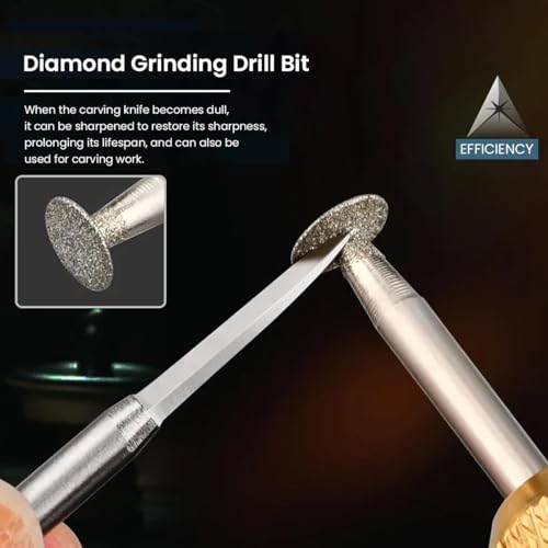 Serplex® 6PCS Stainless Steel Detail Carving Bits for Rotary Tool 2.35mm Shank Versatile Pointed Needle Tips Set Universal Engraving Drill for DIY Wood Craft Woodworking Polishing